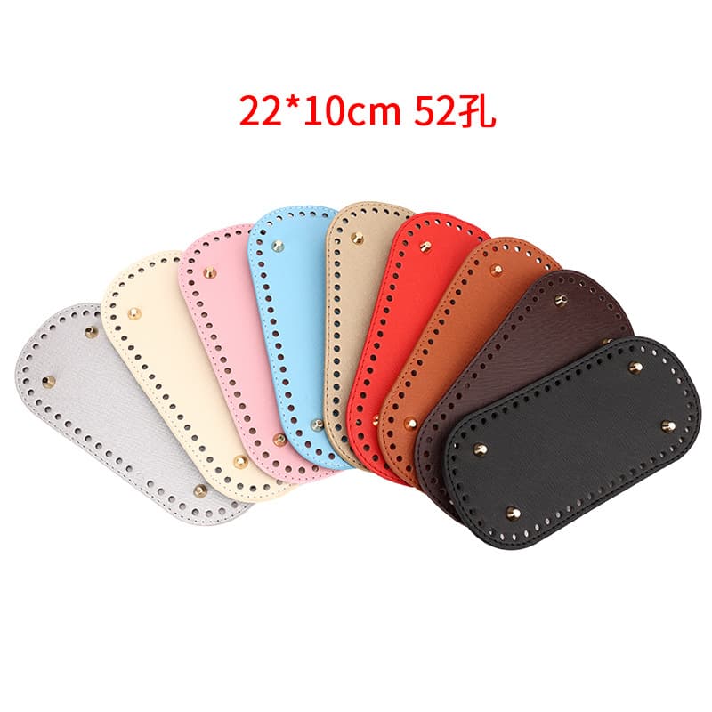 Luggage Accessories DIY Handwoven Bag Base PU Cross Grain 22*10cm Oval Bag Bottom Ready Stock Wholesale