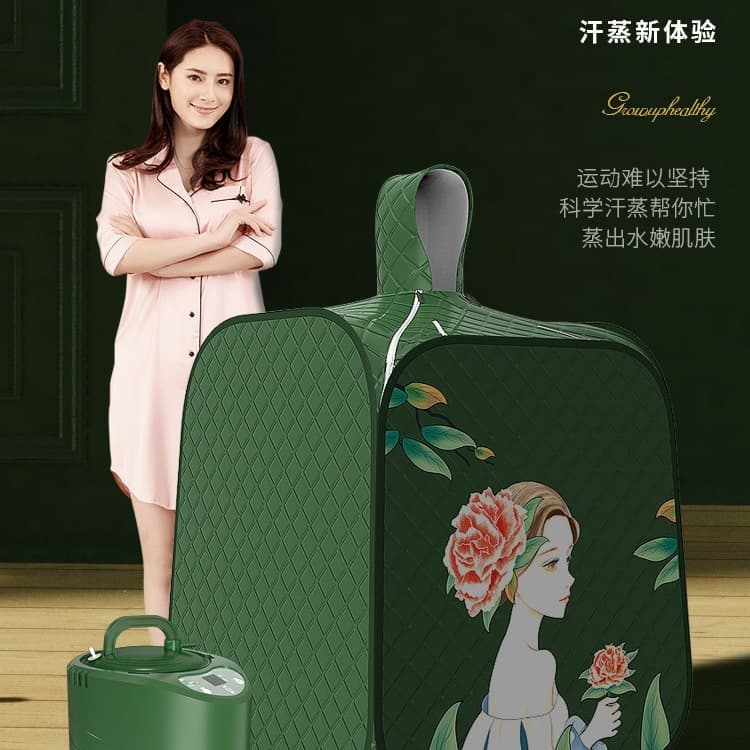 Home-use sauna/steam room with full-body detoxification function; family-style sweating bath box, steam bag, fumigation barrel machine.