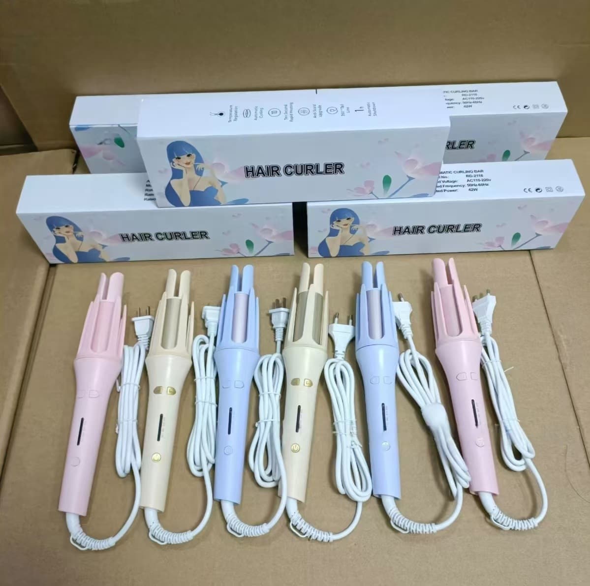 High-temperature fully automatic curling iron 32mm handheld negative ion non-damaging hair curler negative ion big wave dorm cross-border
