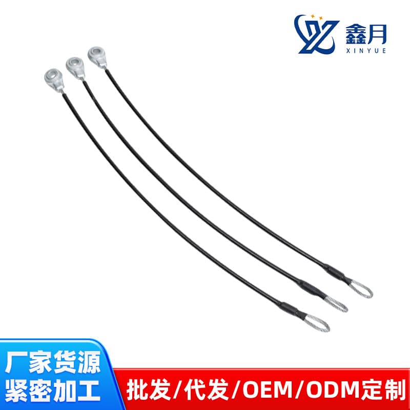 Pressed Aluminum Sleeve Black Anti-Theft Coated Lifting Rope Fitness Equipment Steel Wire Rope Gym Training Pulley Rigging