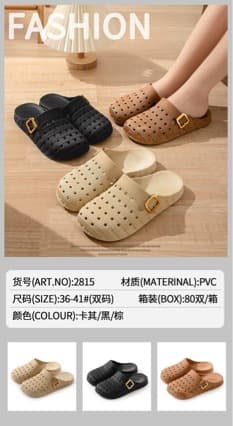 2026 New Fashion Korean Style Closed-Toe Women's Slippers, PVC Outdoor Casual Non-Slip Comfortable Women's Sandals, Shipping Not Included