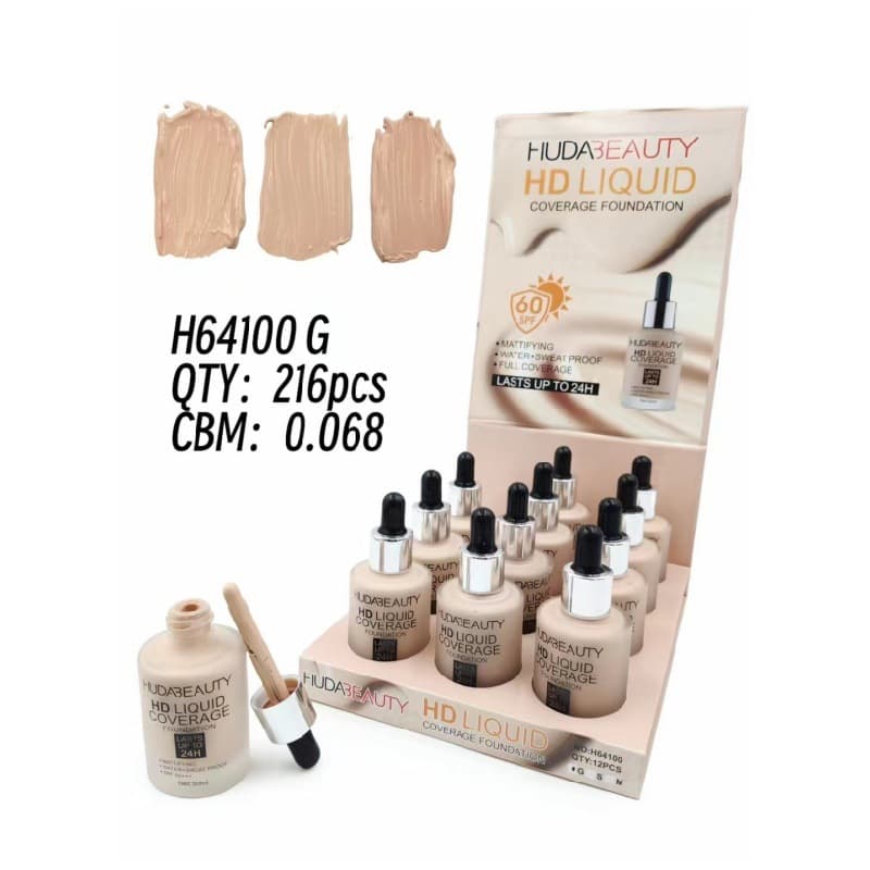 HUDA Beauty Foundation Lightweight Breathable Finish Reveals Even Radiant Skin Elegant and Sophisticated