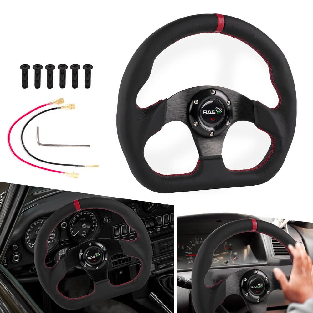 Cross-border Car Modification Steering Wheel 13-inch D-Shape Racing Game Steering Wheel 320mm RASTP Drop Shipping