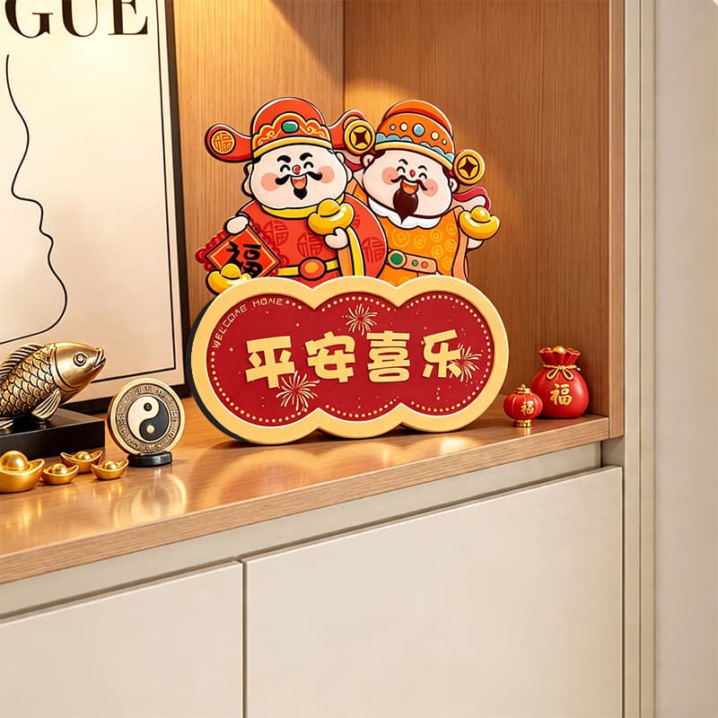 Peace and joy imply good entrance hall table painting, three-dimensional creative shoe cabinet, cupboard, tabletop ornaments and decorations