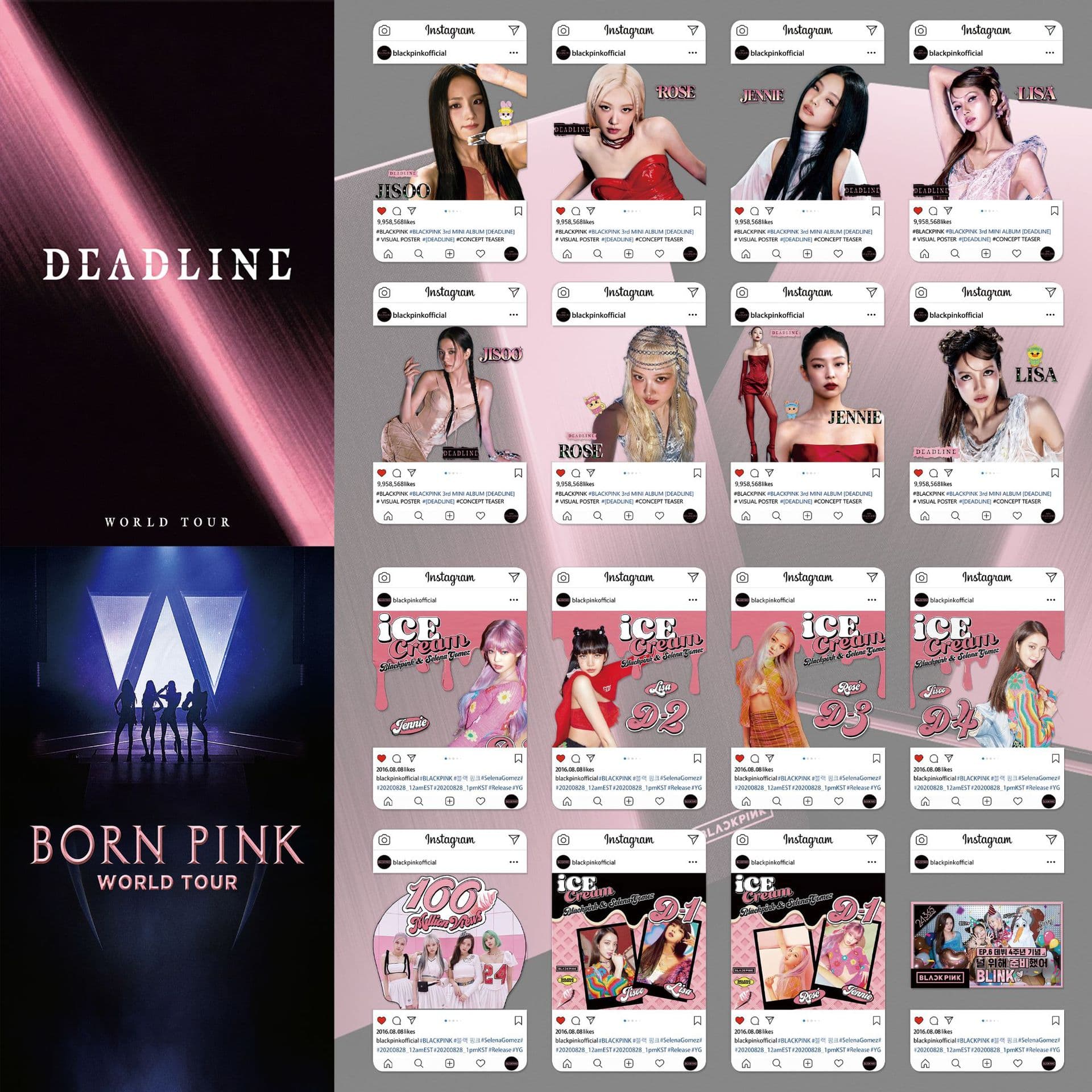 BlackP Clear Card Rose Jennie Comeback Album DEADLINE Official PVC Photocard