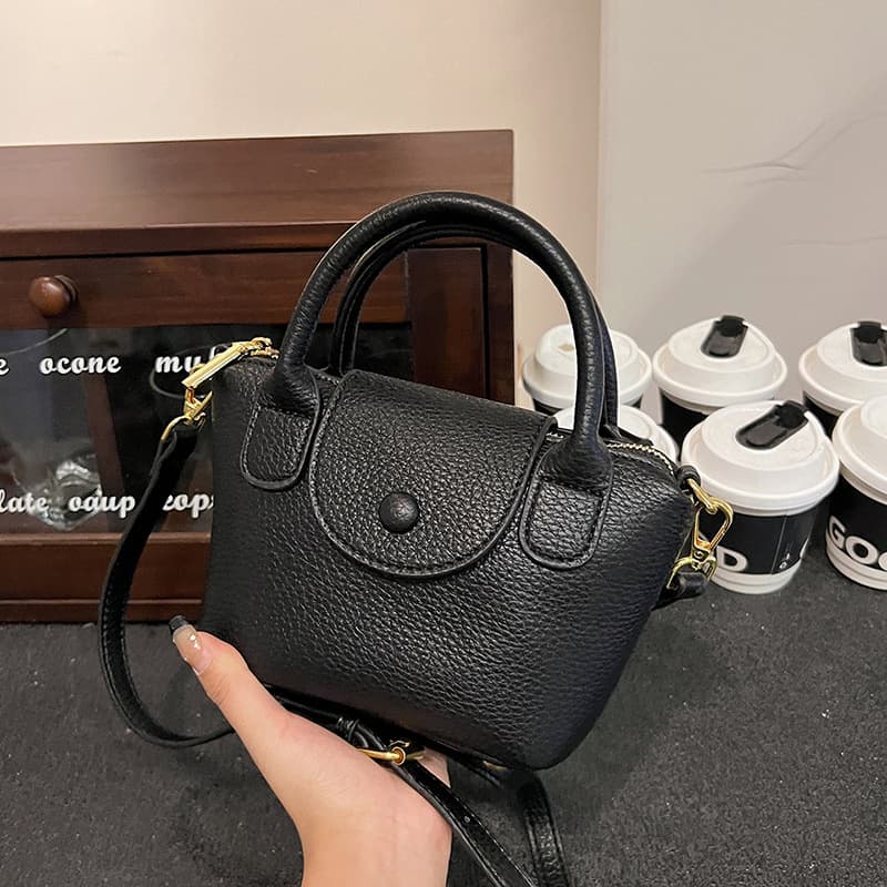 Pu Leather Crossbody Handbag Mini First-Layer Pu Leather Shoulder Bag for Women Fashionable Small Square Bag Handbag Pillow Bag