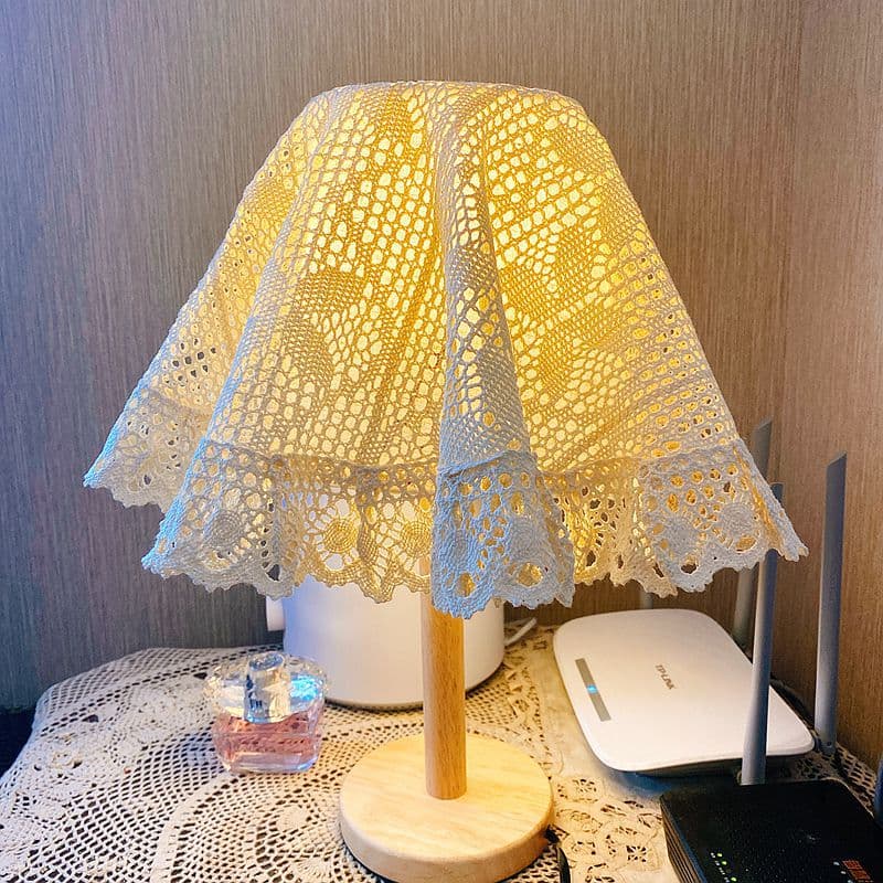 Factory-made rustic romantic lace openwork round tablecloth, coffee table cloth, bedside table cover, DIY lampshade