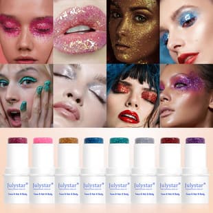 Cross-border makeup glitter eyeshadow stick, stage makeup face shimmer, best-selling eyeshadow, colorful body glitter stick