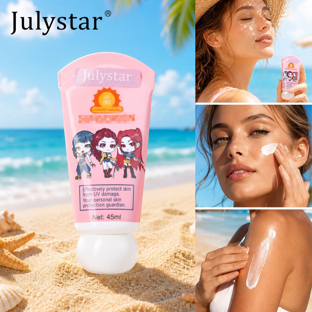 TEMU hot-selling 45ml facial makeup long-lasting non-removing makeup base cream refreshing non-sticky non-stuck powder cream