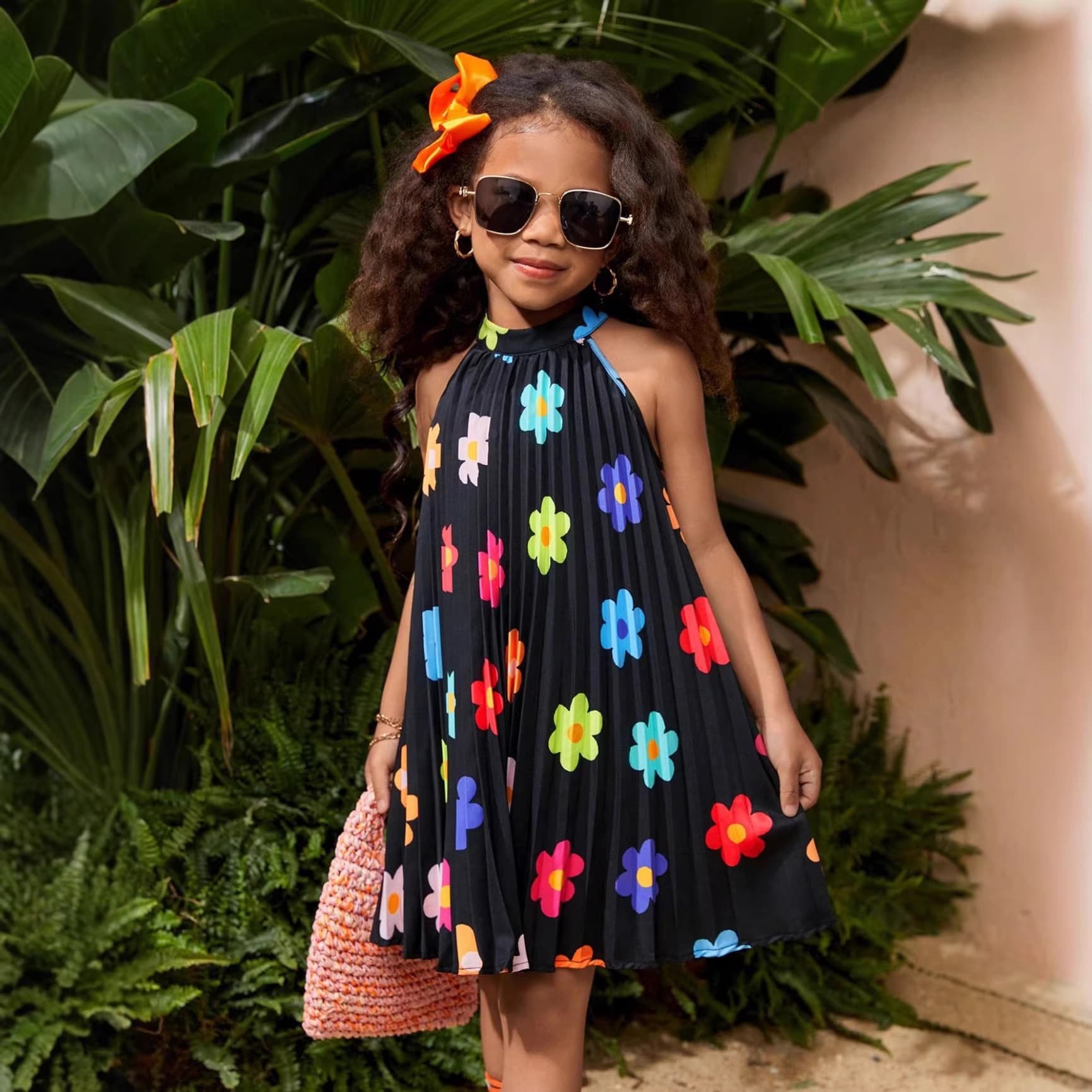 2026 New Summer Casual Floral Girls Dress European and American High-End Printed Sleeveless