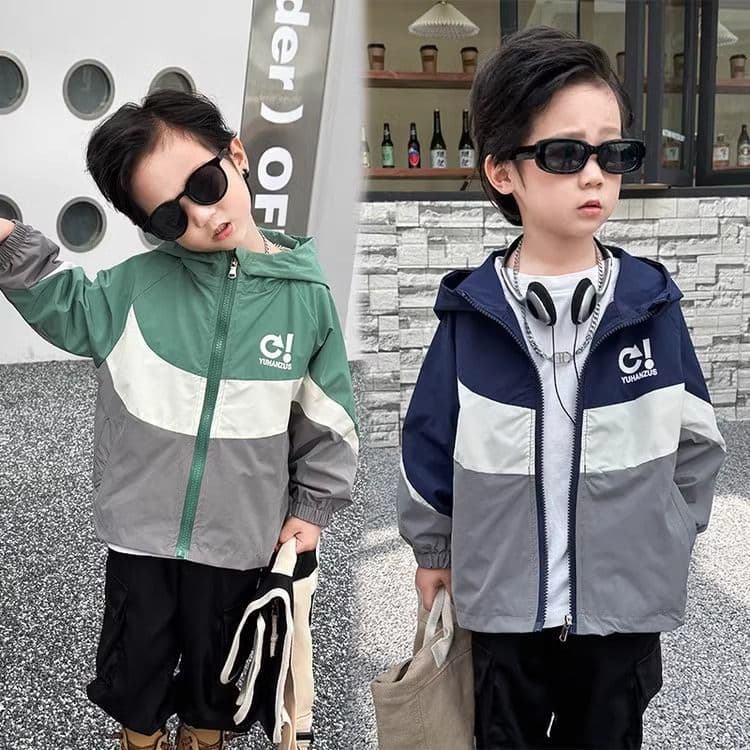 Boys' Spring Jacket 2026 New Style Children's Windbreaker Lightweight Spring Top for Toddlers and Kids