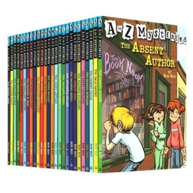 a to z mysteries 26 volumes mystery case box set English children's detective novels with audio