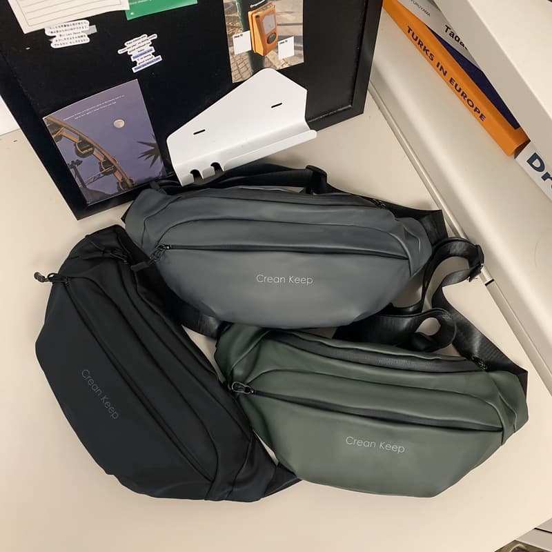 Men's Fashionable Mobile Phone Backpack Casual Single Shoulder Bag City Simple Style Ultra-Light Oxford Cloth Pure Color
