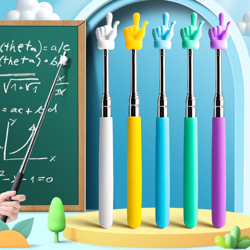 Retractable Pointing Stick Reading Stick, Children's Reading Learning and Reading with a Telescopic Pinky Finger Stick for Commanding Teaching Baton Teaching
