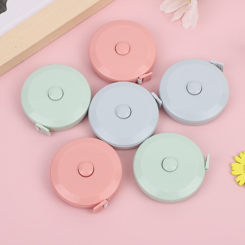 Mini Tape Measure Body Measuring Tape Fitness Tape for Waist, Arm, Chest, Thigh Circumference, Auto-Retractable Soft Ruler
