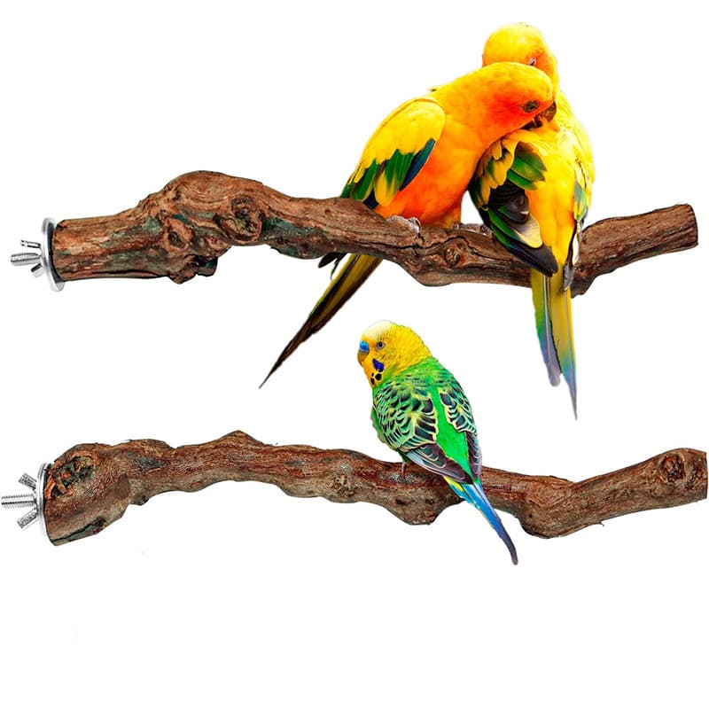 Parrot Perch Natural Wood Apple Wood Pepper Wood Grape Wood Bird Stand Grinding Claw Perch Stand Cage Accessories