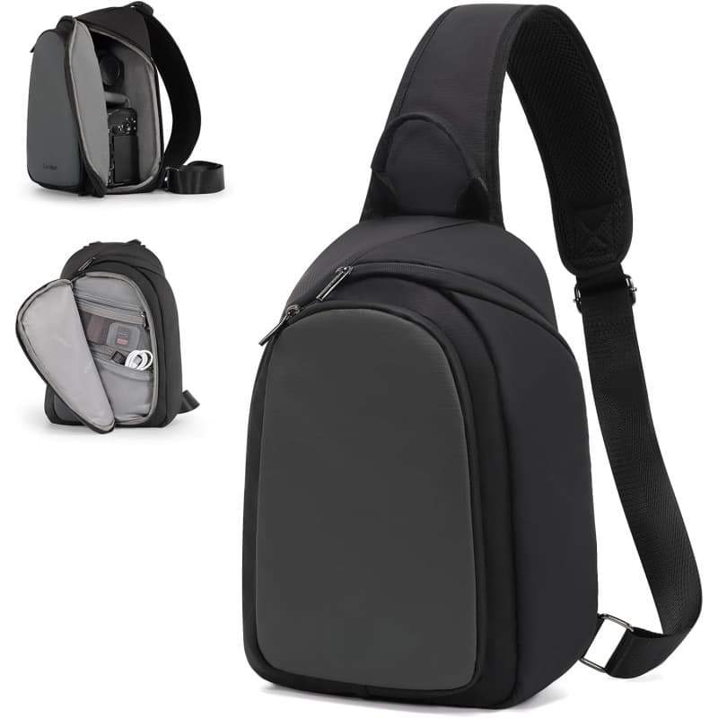 Small camera sling bag for DSLR / single-lens / mirrorless compact cameras