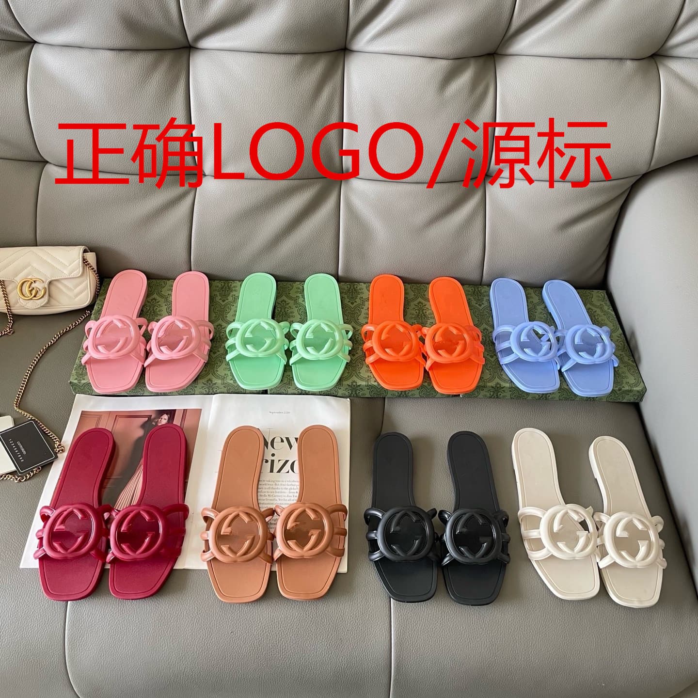 G Brand New Slippers 2025 Summer Dopamine Jelly Sole European and American Foreign Trade Women's Flat Sandals