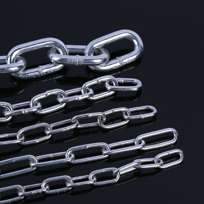 High-Quality Galvanized Iron Chain, General Civilian Chain, Long Welded Guardrail Chain, Vehicle Chain, Long Strip Chain, Wholesale & Custom Processing