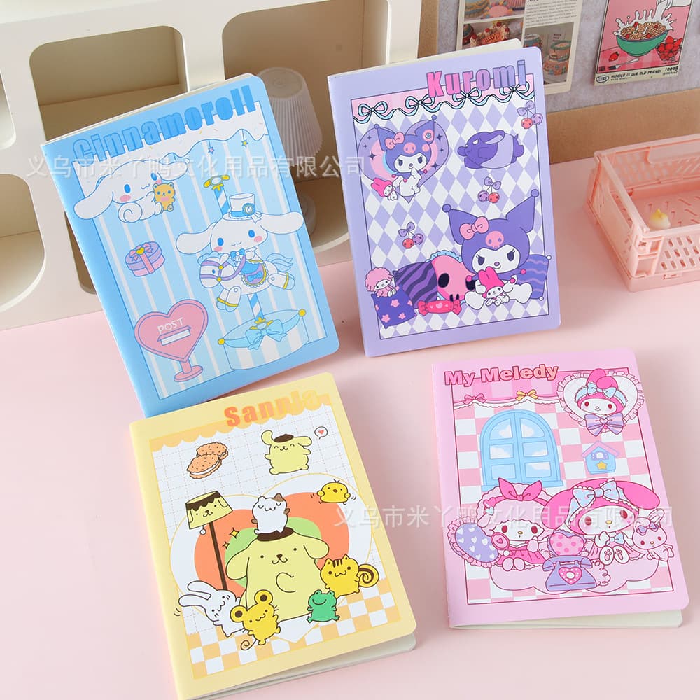 Sanrio A5 notebook, high-looking double-sided horizontal line notebook, cartoon car line notebook, student stationery, video game city redemption