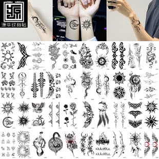 New Fresh Waterproof Temporary Tattoo Stickers, Factory Stock, Set Any Combination, Amazon Supplier Factory