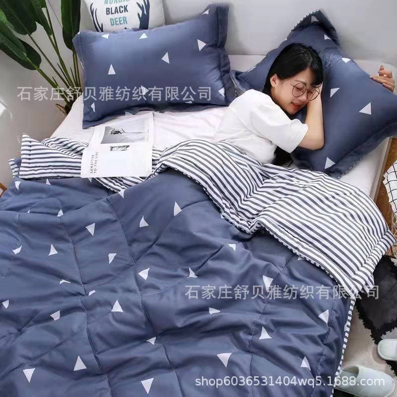 New Summer Cool Quilt Air Conditioning Blanket Single Double Thin Blanket Company Welfare Gift Spring Autumn Quilt Washable