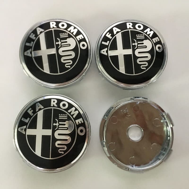 Compatible with Alfa Romeo wheel center caps AlfaRomeo hub cap emblem modification cap 60mm chrome plated