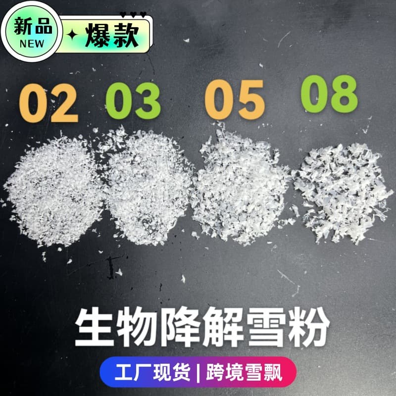 Cross-border Biodegradable Fake Snow Powder Artificial Snow Decorative Dry Snow Powder for Window Display Film Set Snow Flurry Powder