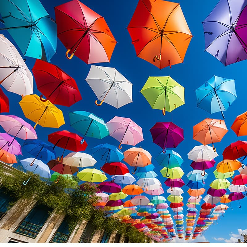 Shade Umbrella with Hook Ceiling Windproof Decorative Hanging Umbrella, Artificial Hanging Umbrella for Indoor and Outdoor Use