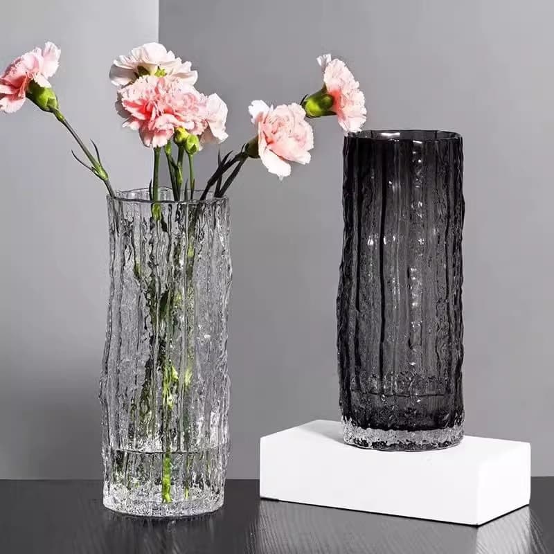 Trending Vase Clear Glass Wide Mouth Hydroponic Vase Premium Ins Style Living Room Dining Table Decoration