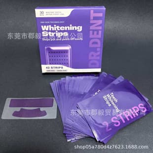 Korean Cross-Border dr dent purple teeth whitening Teeth Whitening Strips Enamel Care Teeth Whitening Strips