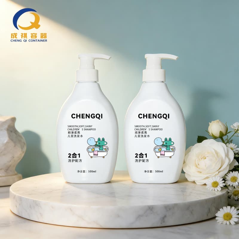 500ml newborn baby shampoo shower gel body lotion empty bottle PE pressed skin care toiletries empty bottle