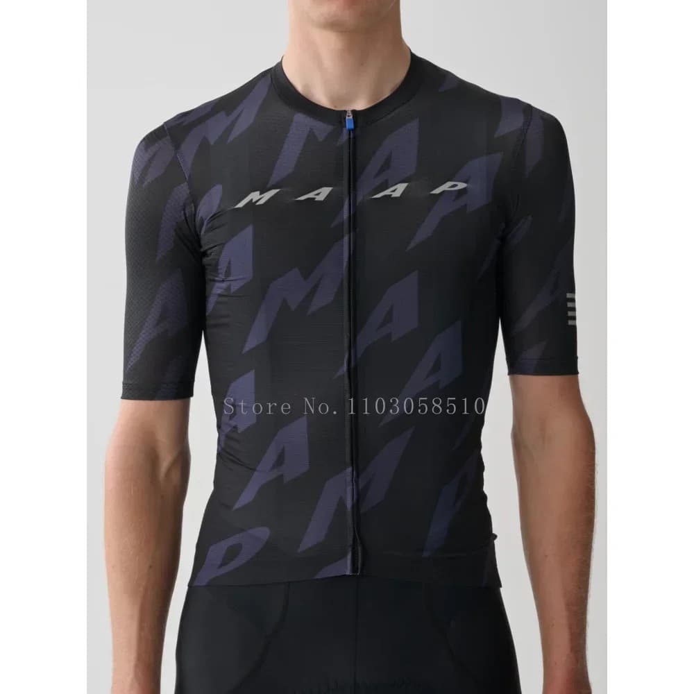 Maap Men's High-Quality Sports Shirt Cycling Sports Shirt for Men Mtb Road Cycling Shirt Professional Short