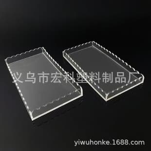Acrylic Tray Bathroom Transparent Rectangular Storage Tray Hotel Home Use Fruit Serving Tray