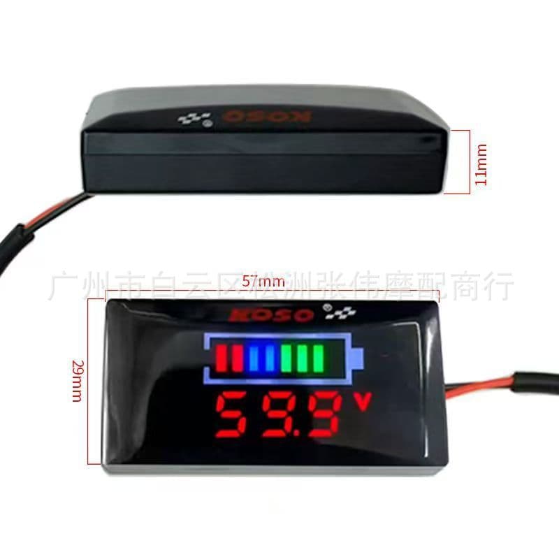 Motorcycle Electric Vehicle Voltmeter Accessory Modification 12V-100V LCD Display Battery Meter for Electric Scooter