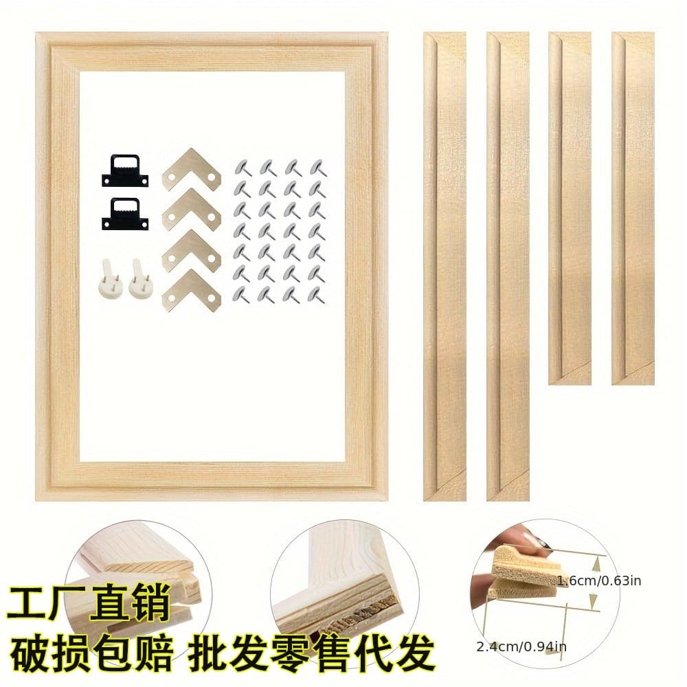 Cross-border DIY Diamond Painting Solid Wood Strip Frame Kit Canvas Oil Painting Frame Wholesale