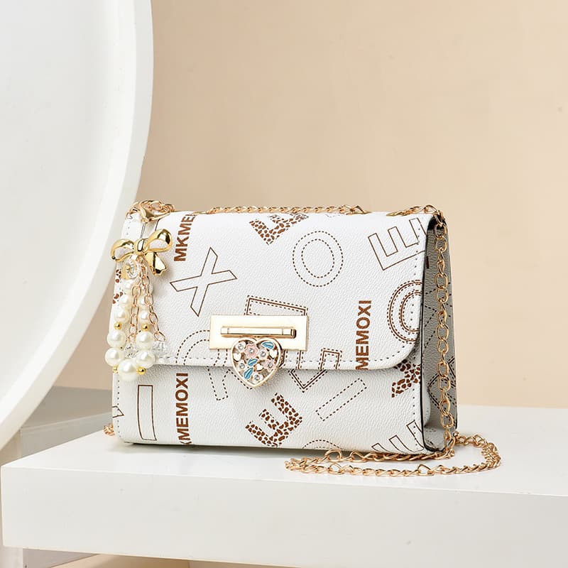 Women's Handbag 2024 New Single Shoulder Bag Fashion Versatile Chain Bag Korean Simple Stylish Small Square Bag Trendy Bag