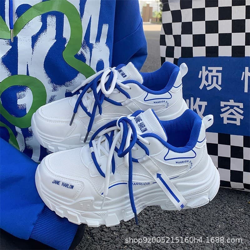 Women's Shoes White Shoes 2024 New Summer Breathable Casual Mesh Platform Dad Shoes Sneakers Women's Style