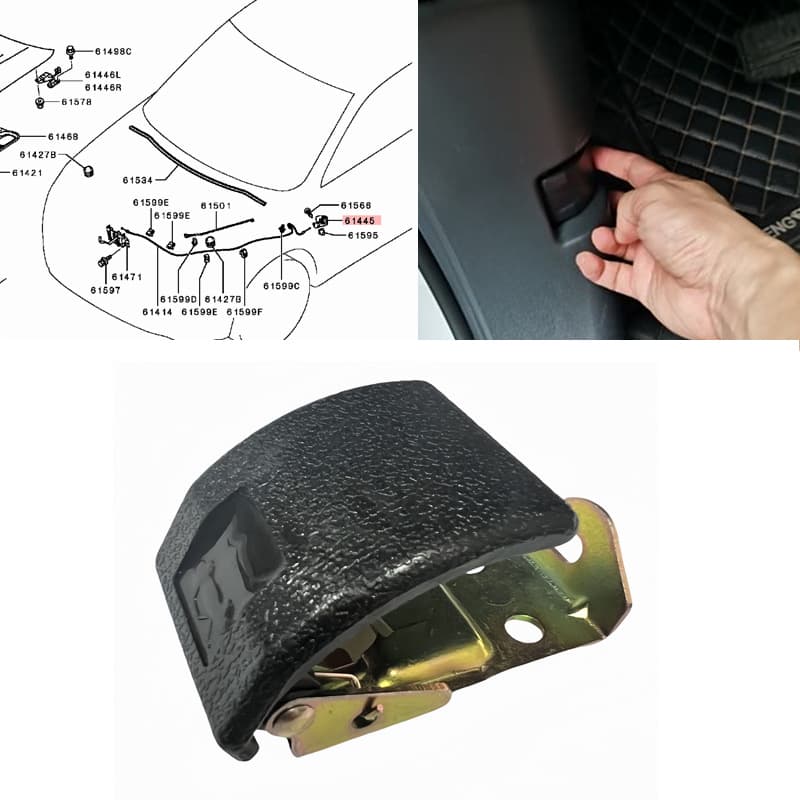 5910A027XA Hood Release Handle Compatible with Outlander, ASX, Lancer EX, Lancer Evolution 2006-2019