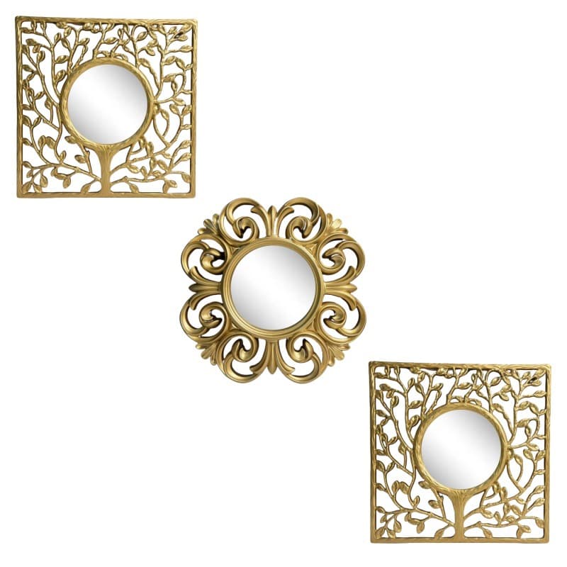 Factory Direct Creative Entryway Light Luxury Decorative Mirror, Dining Room Wall Ornament Hanging Piece, Plastic Spray-Painted Wall Hanging