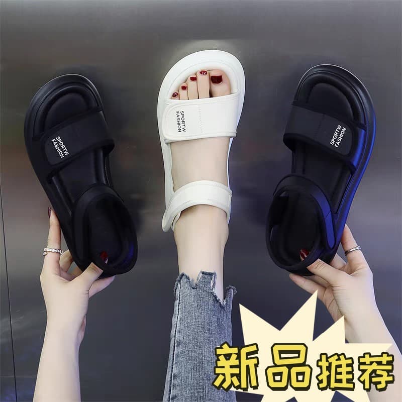 Flat Sports Sandals for Women Summer 2025 New Fashionable Versatile Soft Sole Beach Shoes Drop Shipping