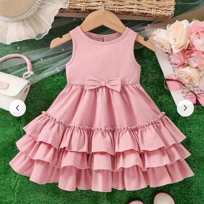 European and American Children's Dress Class A Large Size 6 Years Spring Autumn Cotton Premium Style Beach White Princess Elegant