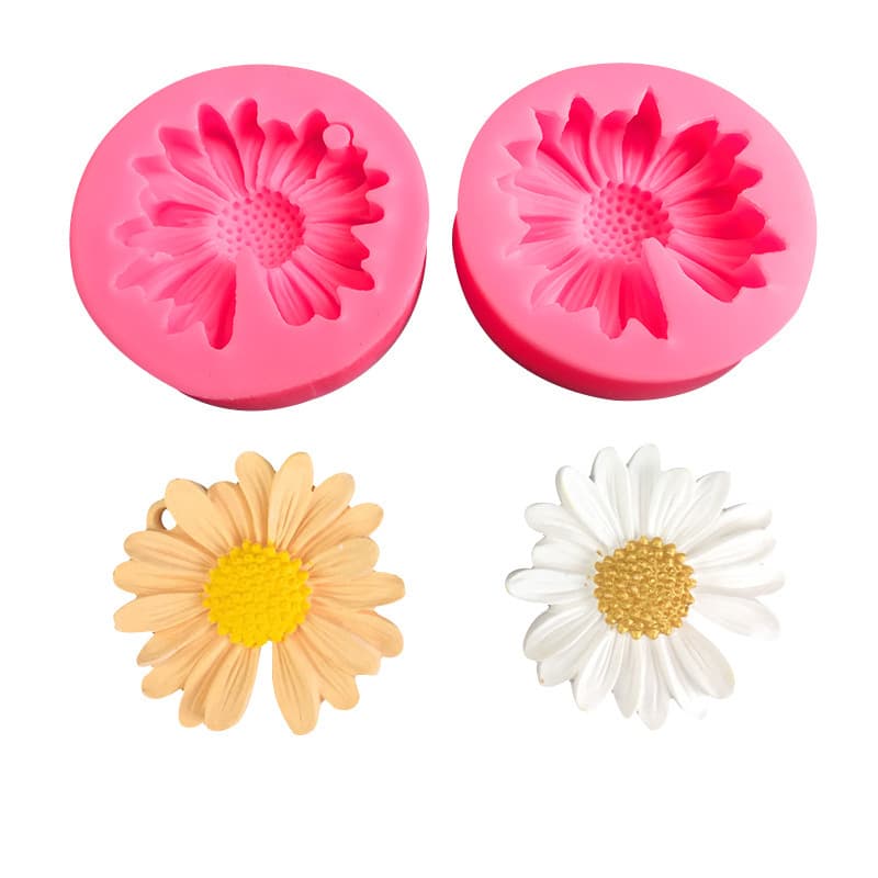 Silicone Candle Mold with or without Holes, Daisy Flower Shape, for Soap, Resin Casting, Handmade Soap, Aromatherapy, Plaster Mold