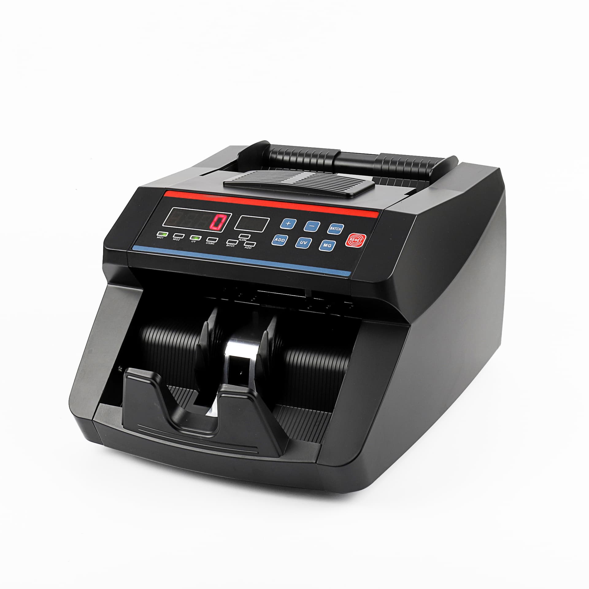 Y3518 UV/MG/IR banknote counting machine is compatible with US dollars, Euros, Indian currencies and other currencies.