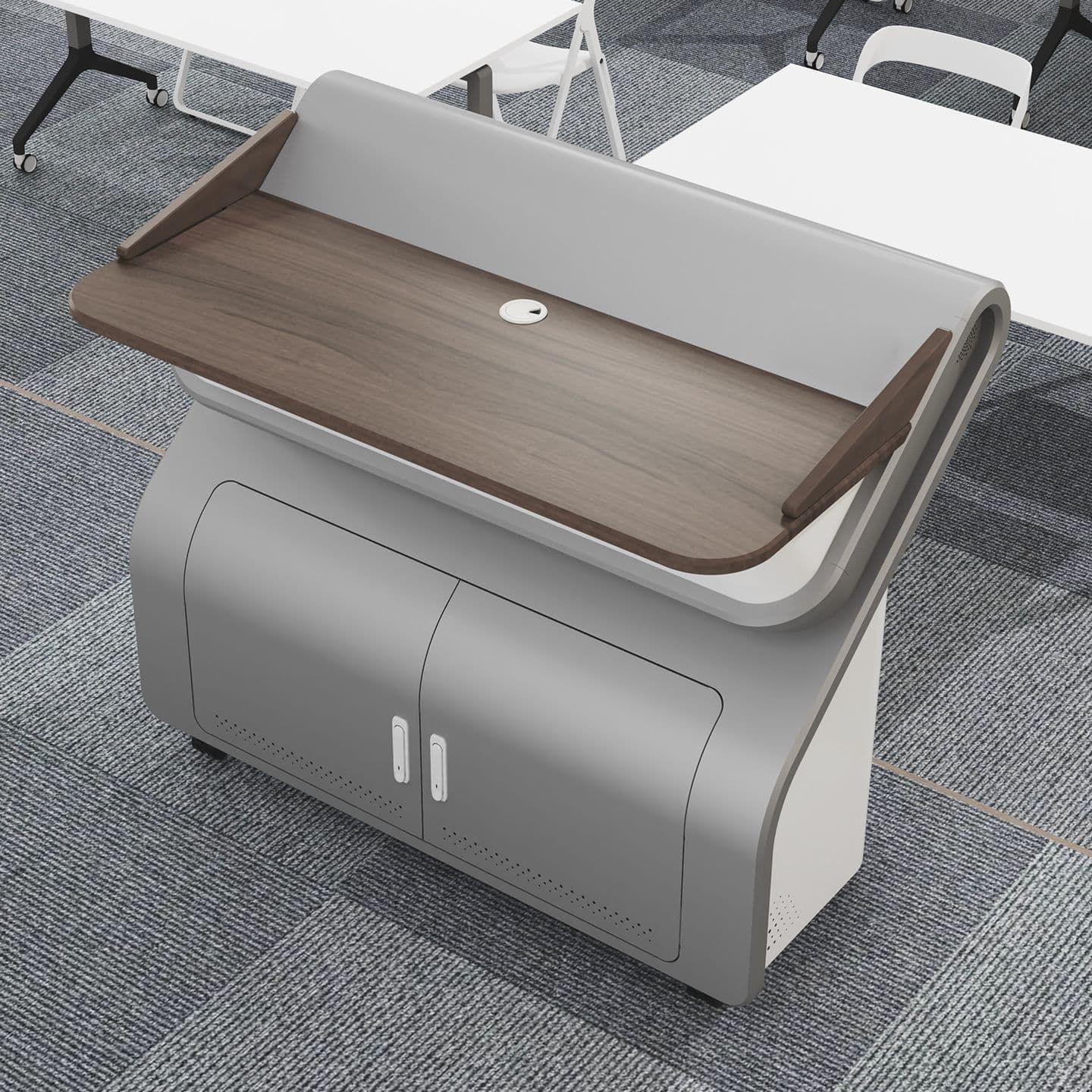 School Teacher's Lectern Desk - Auditorium Host Podium - Consultation Conference Table - Chairman's Platform - Training Smart Lectern