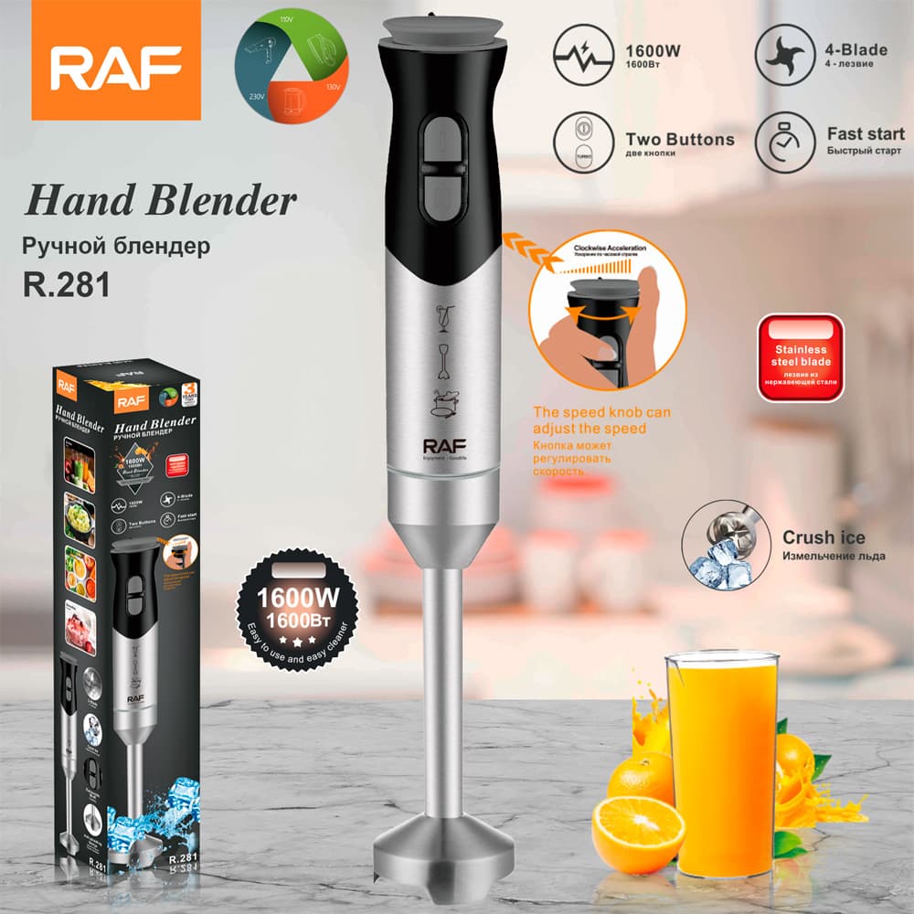 ACKILISS EU Plug Portable Handheld Electric Stainless Steel Blender Home Food Mixer Immersion Blender