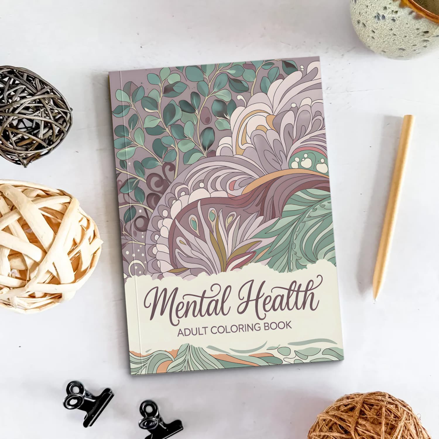 Cross-Border Bestseller Adult Stress Relief Coloring Book Mental Health Adult Coloring Book with Stickers