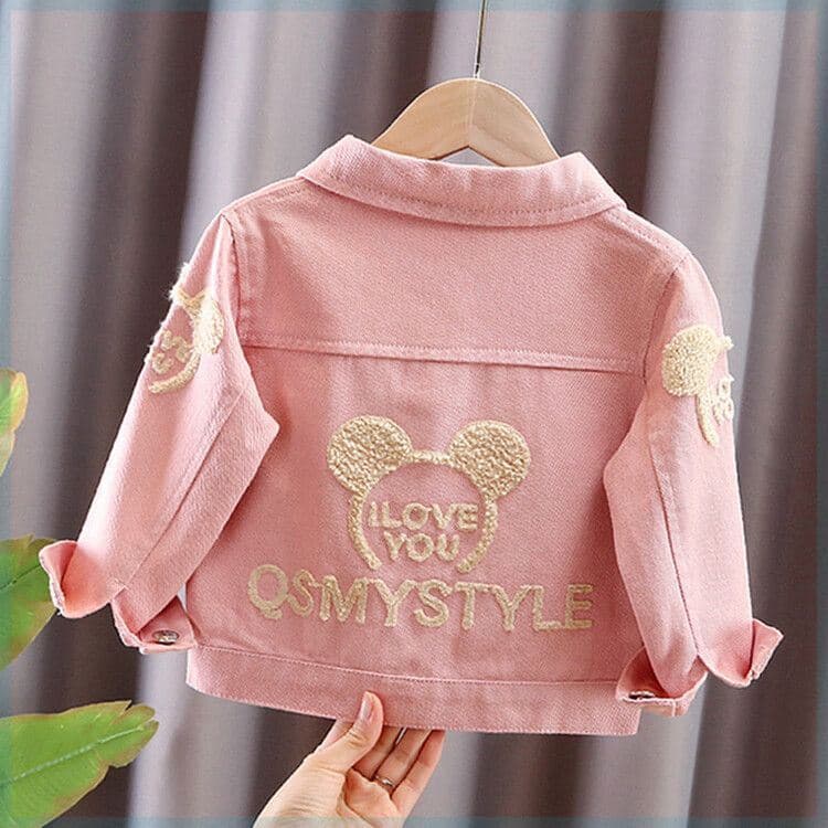 Baby Girl Denim Jacket Spring Autumn 2024 New Style Toddler Fashion Loose Top Stylish Girl Short Jacket