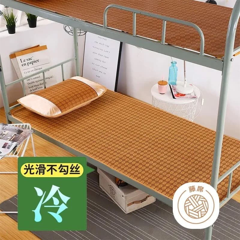 S25 New Style Grass Mat Cooling Mat Student Dormitory Single Bed Bunk Bed Foldable Rattan Mat Summer Ice Silk Cooling