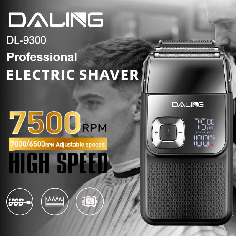 DALING 9300 New Professional Shaver USB Charging LED LCD Display Electric Razor Hot Selling